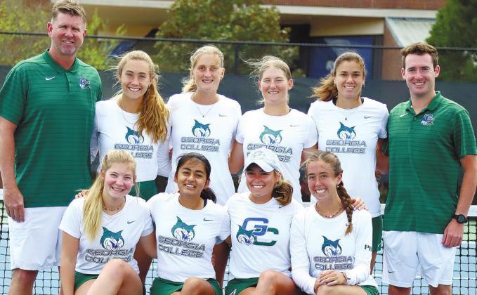 A group photo of the Georgia College women’s tennis team. COURTESY OF GC ATHLETICS
