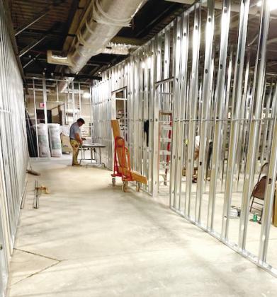 Renovation work in the lower level of the courthouse aims to make court proceedings more efficient. CONTRIBUTED