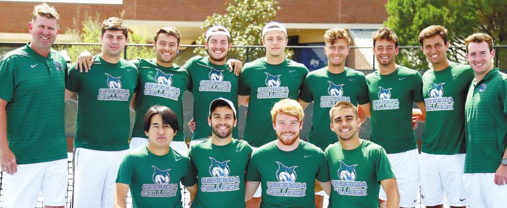A group photo of the Georgia College men’s tennis team. COURTESY OF GC ATHLETICS